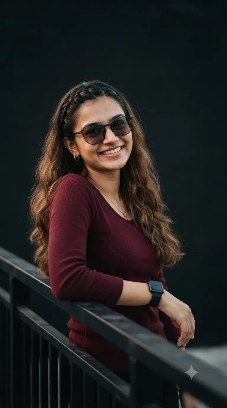 Smiling Naturally While leaning Girls